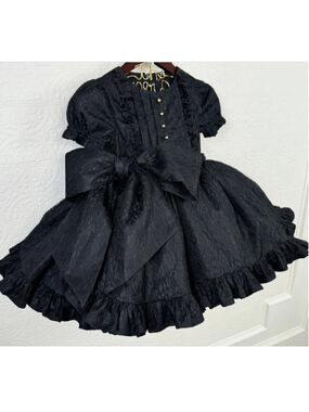 The Paper Doll Clothing Elphaba Toddler Girls Black Lace Dress size 2T